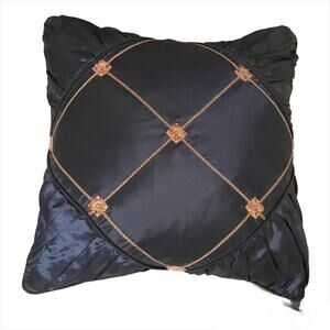 Navy Blue and Gold decorative pillow